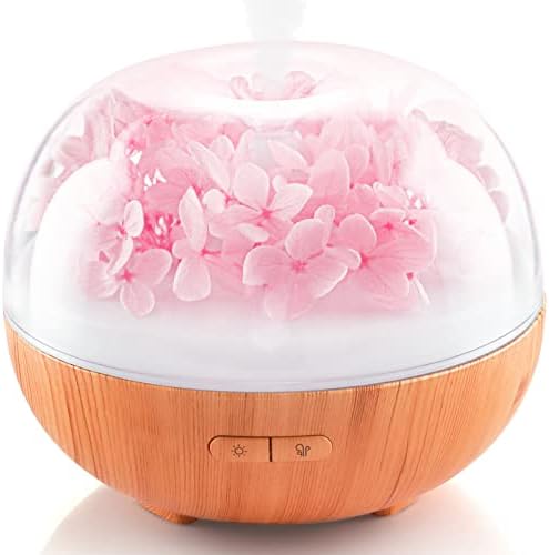Aromatherapy Essential Oil Diffuser with Ultrasonic Mist Auto Shut-Off Air Humidifier Light for Home Bedroom Office (Pink)