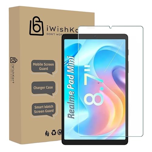 Image of compatible with Realme PAD MINI 8.7 Inch Tempered Glass Screen Protector Guard Full Screen Coverage Edge to Edge with Easy Installation kit | Anti-Scratch & Smudge Proof | 8.7 inch (padmini)