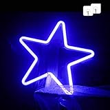 ★ Cuidado de su hijo: La luz nocturna de neón con estrella azul puede brillar durante más tiempo y ahorrar energía a bajo voltaje en comparación con otros letreros LED. Puede acompañar a su hijo a dormir calurosamente.