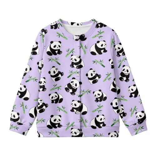 Image of Girls Cardigans Sweater Long Sleeve Crew Neck Button Down Sweaters School Outerwear for Kids Fall Winter Tops