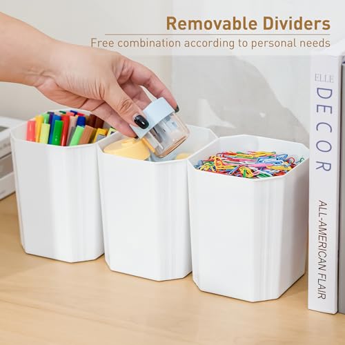 Image of Citylife 17QT 2Packs Clear Craft Organizers and Storage Bins with Lids | Stackable Art Supply Organizer with Tray and 6 Inserts for Markers, Crayons, Pencils, Tools, Playdoh, Coloring Books