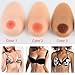 ZWSM 1 Pair Self-Adhesive Silicone Breast Forms for Crossdresser Transgender Waterdrop Shaped Fake Boobs Natural Look Bra Inserts,Color 2,3XL