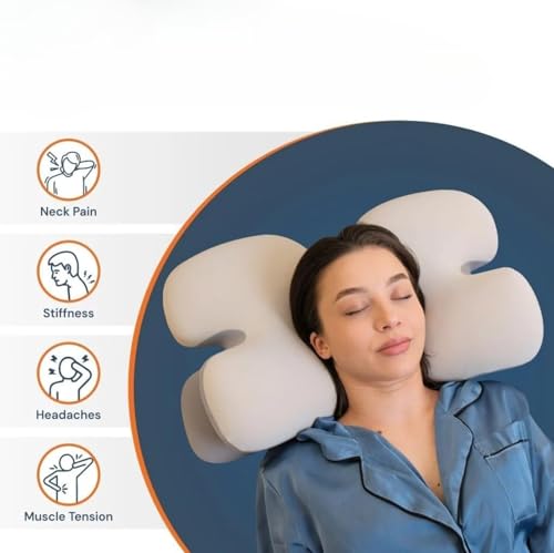 Mousse à mémoire de forme orthopédique sous forme d'oreiller cervical complet