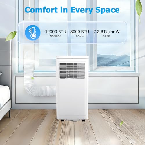 Image of 10000BTU Portable Air Conditioner Cools up to 450 Sq ft.,4-In-1 Standing AC Unit with Cooling,Dry,Sleep & Fan Modes,Remote Control,Window Kit Included