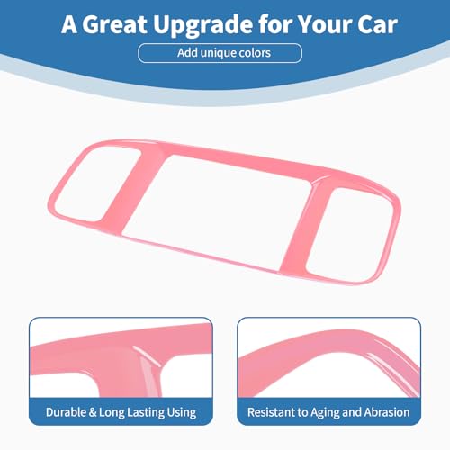 PDKLIN for Charger Center Dash Radio Screen Cover Trim Fit for Dodge Charger 2015-2023 Pink Interior Accessories by PDKLIN - Used condition - Image 4