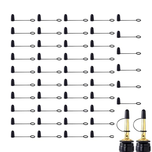 Tappo per bottiglia di olio d'oliva, tappo antigoccia in silicone, set di 48 tappi per ugelli a prova di perdite, per bottiglie di aceto, olio d'oliva e condimenti, ampia compatibilità con beccuccio