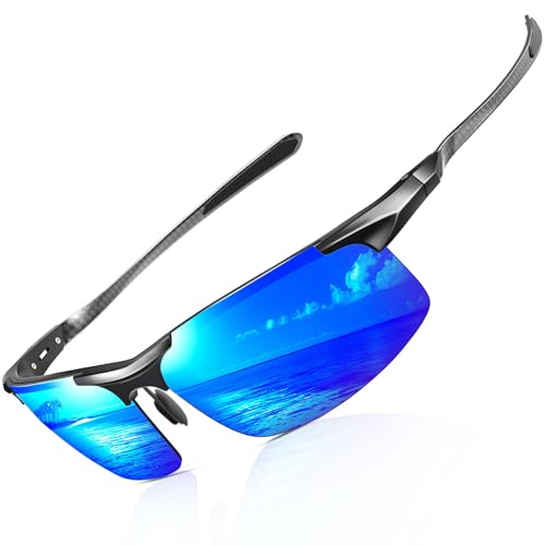 Image of ANYLUV Polarized Sunglasses for Men Carbon Fiber Sunglasses with UV400 Protection for Fishing Driving Gift