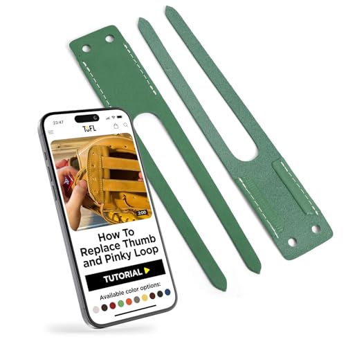 TOFL Thumb & Pinky Replacement Loops for Baseball Glove Repair - Green