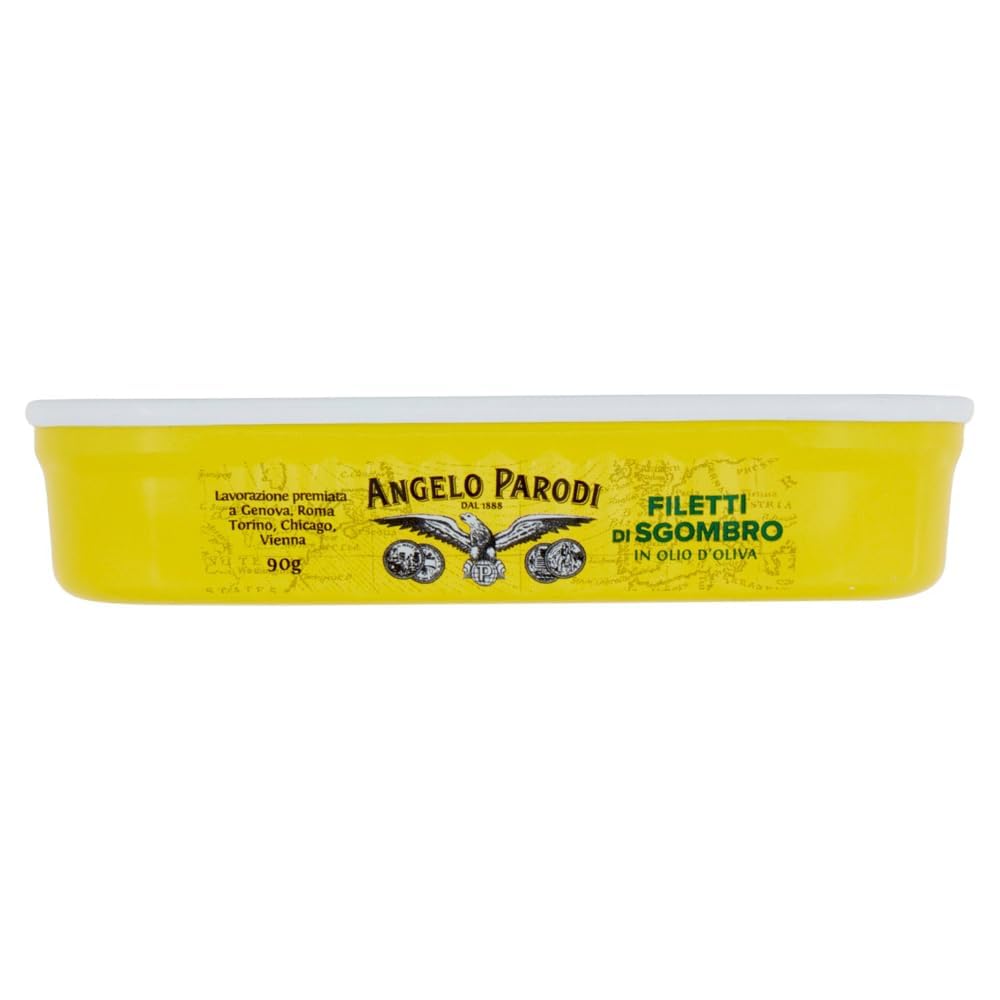 Italian Gourmet Bundle Filets de Maquereau à l’Huile d’Olive 12 x 90 g, Filets de Scombre en Conserve, Poisson en Huile d’Olive, Riche en Protéines, Prêt à Déguster + Italian Gourmet Polpa