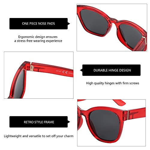 Image of ZENOTTIC Cat Eye Sunglasses Women: Polarized UV400 Oversized Retro Shades