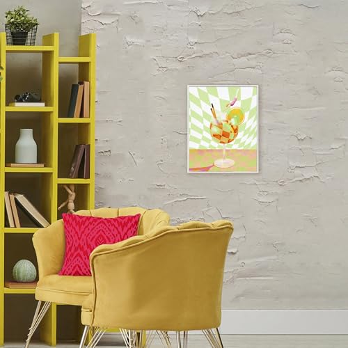 Poster rétro Lil 'Rue Stupell Industries cadre blanc 50x40 cm