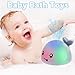 Bath Toys for Kids Ages 1-3 - Valentines Day Gifts for Kids,1 2 3 Year Boys Girls Gifts,Easter Basket Stuffers, Light Up Whale Bath Toy Sprinkler, Toddler Bathtub Pool Water Table Toys, Baby Gift