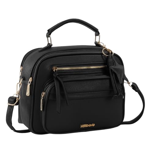 Bolsa Feminina Baú Transversal tamanho Médio em couro PU com Alça De Ombro removível Tiracolo (PRETO)