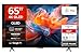 TCL 65T8C 65 Zoll QLED 4K HDR UHD Fernseher, Smart Google TV Dolby Vision Atmos,144Hz Motion Clarity Pro, Game Bar, ALLM, FreeSync, Onkyo 2.1 Sound, Sprachsteuerung, Kompatibel mit Google Assistant