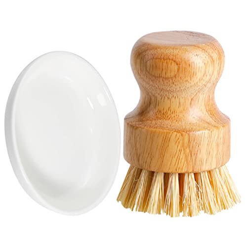 KALLORY 1 Set Pot Brush Multipurpose Cleaner Sisal Dish Brush Dish Cleaner Brush Handheld Dishwasher Ceramic Frying Pans Cleaning Tool Clothes Brush Cleaning Ball Ceramics