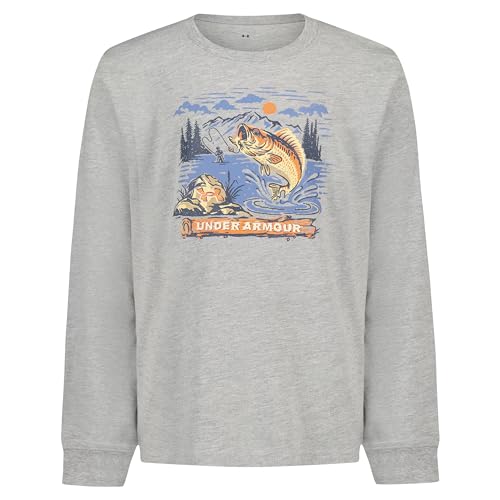 Image of Under Armour Boys' Long Sleeve Graphic T-Shirt, Lightweight & Breathable, Outdoor Collection