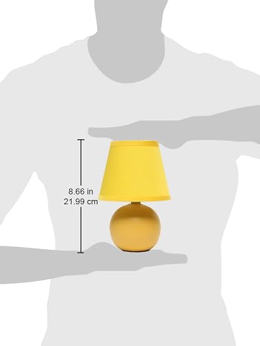 Simple Designs Mini Ceramic Globe Table Lamps, Yellow #TOP14