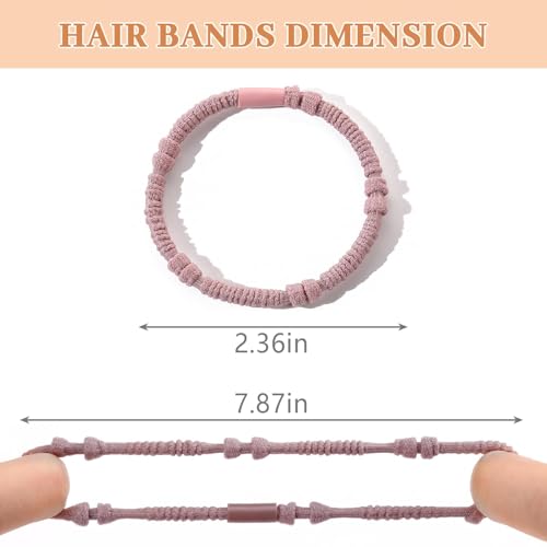 25 PCS Boho Hair Ties, Bracelets Hair Ties for Thick or Thin Hair, 5 Styles Boho Ties for Ponytail Holders, 2.36’’ Hair Ties No-Damage, Valentine's Day Gifts, Multicolor