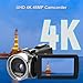 ISHARE Video Camera Camcorder 4K 48MP Digital Vlogging Camera for YouTube 18X Digital Zoom 270°Rotation 3.0