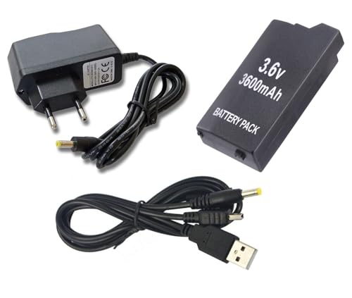 Link-e : Pack d'Accessoires Compatible avec la Console Sony PSP 2000/3000 (Batterie, Chargeur,...
