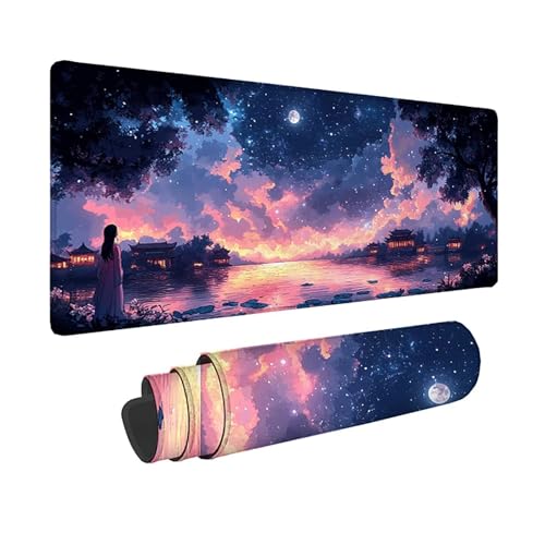 Tapis de souris XXL antidérapant rose résout les bureaux glissants