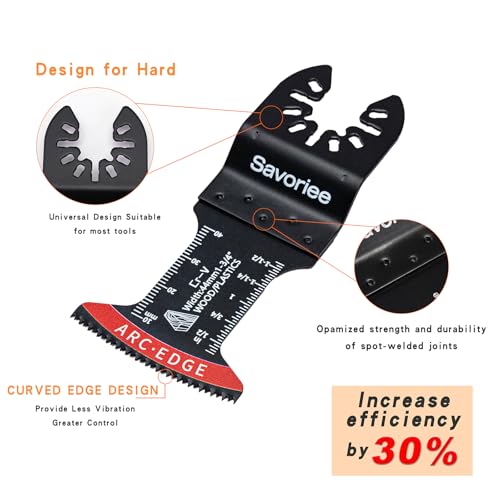20PCS Oscillating Saw Blades, Universal Oscillating Multitool Saw Blades for Wood Plastics Metal, Quick Release Multi Tool Kits Fit Ryobi Milwaukee Rockwell Fein Makita 2 20PCS Oscillating Saw Blades, Universal Oscillating Multitool Saw Blades for Wood Plastics Metal, Quick Release Multi Tool Kits Fit Ryobi Milwaukee Rockwell Fein Makita - Image 2