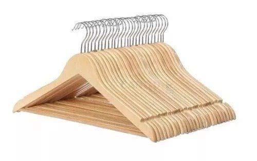 - Cabide De Madeira Kit Com 40 Unidades Cor Marfim