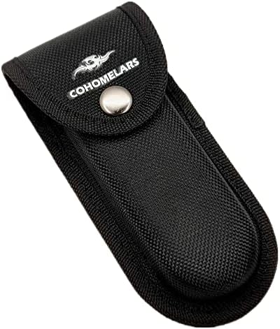 Nylon Pouch (Large Size) for 4.75''-5.25'' Multitool, Horizontally Carry Nylon Case for Gerber MP600,Nylon Sheaths for 5''-5.5'' Large Folding Knives,Knife Holster with Belt Loop Black COHOMELARS