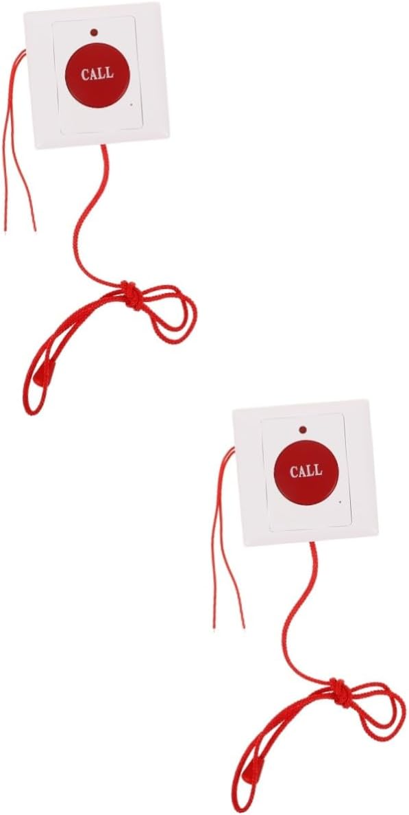 2pcs Wall Mounted Emergency Call Button for Seniors Easy Installation Pull Rope Device for Elderly Patients Caregivers for Home Safety and Emergency Assistance