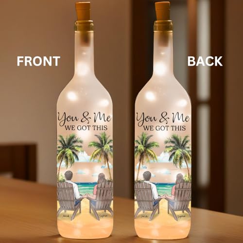 Image of Pawfect House Custom Bottle Lamp, Personalized Anniversary Wedding Gifts for Husband and Wife, Him and Her, You and Me, We Got This, Housewarming Gifts for Mr and Mrs, Welcome Home Decor