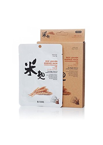 MITOMO Uruuru Face Sheet Mask High Quality. Made in Japan. Pack of 4 (25g x 4) (Rice Leaven)