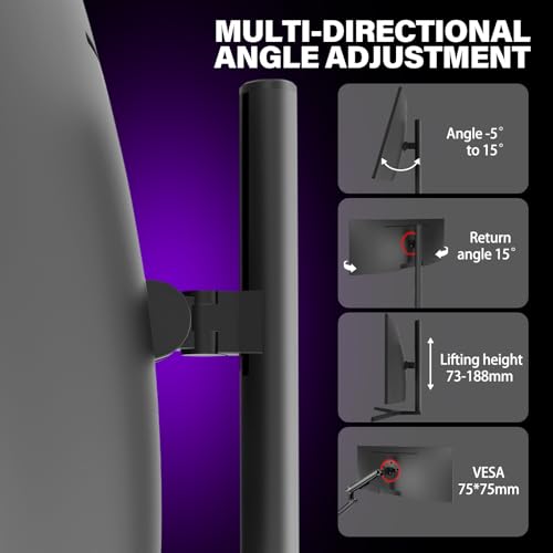 Image of Gawfolk 34 Inch Ultrawide Curved Gaming Monitor, 1500R PC Screen UWQHD 3440x1440, 165hz Curved Computer Screen with FreeSync, Multi-Directional Adjustable Base
