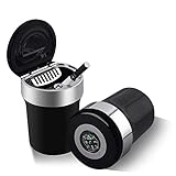 Tragbarer Auto-Aschenbecher, einfach zu tragen. Passt in die meisten Auto- Becherhalter. Ideal für Büro, Zuhause oder Auto. Einfach zu tragen mit kompaktem Design. Abnehmbares Design erleichtert das Reinigen des Einsatzes.