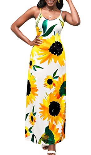 Image of SheKiss 2026 Women's Casual Summer Floral Long Maxi Dresses Floor Length Sleeveless Plus Size Sundresses