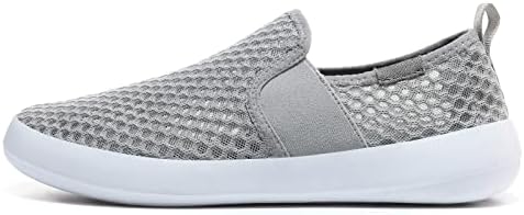 FLYGRASS Mens Water Shoes Breathable Lightweight Quick Dry Casual Hiking Shoes Diving Boating Outdoor Water SportsMWS3303-LightGrey-46