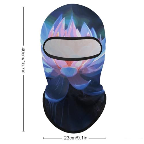 Balaclava para hombre y mujer, máscara completa para esquiar, ciclismo y motociclismo, con diseño floral miniatura 2