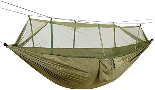Camping Hammock Bed 1-2 Person Portable Outdoor Camping Hammock Parachute Fabric Hanging Bed Hunting Sleeping Swing Hamac Hammock Swing (Color : Camouflage)