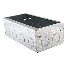 Hubbell-Raco 693 Masonry Box، 4-Gang، 2-1 / 2 "Deep، 1/2" & 3/4 "KOs، Metallic   
