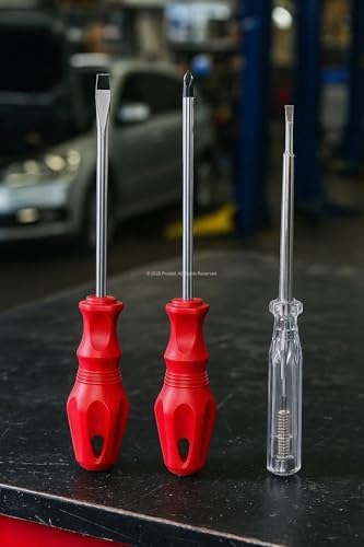 Edoni 3’lü Tornavida Kontrol Kalemi Seti, 20 cm, Düz, Yıldız Uçlu Ergonomik Tutma Kolu, Dayanıklı El Aleti Takımı - Görsel 6