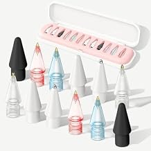 12 Pack Replacement Tips for Apple Pencil, Needle IpadPencil Nibs with Case, No Wear Out Pencil Tip for Apple Pencil 2nd Gen/1st Gen/USB C/Pencil Pro, IPad Pro Pencil Sets Pink