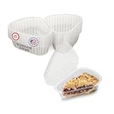 MT Products Individual Single Slice Pie & Cake Containers - Clear Plastic Triangular Wedge for 8 Inch...