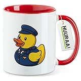 Drôle Canard de bain hôtesse de l'air Tasse : Chaque tasse à café est conçue avec un motif charmant qui en fait un accroche-regard au bureau et sur chaque table.