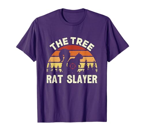 Squirrel Hunter The Tree Rat Slayer Retro Squirrel Hunting T-Shirt