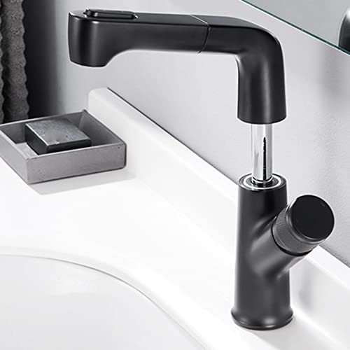 Grifo de lavabo extraíble blanco con agua fría y caliente para baño moderno