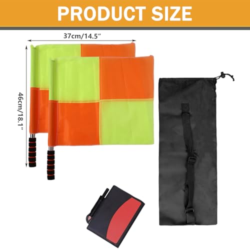 Kit Árbitro de Fútbol con Banderines, Tarjetas y Silbato miniatura 5