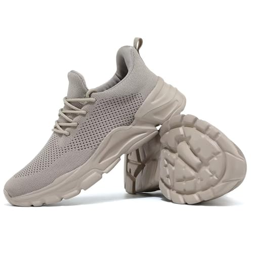 Image of Wrezatro Men's Slip on Walking Shoes Ultra Light Breathable Non Slip Running Shoes Casual Fashion Sneakers Mesh Workout Sports