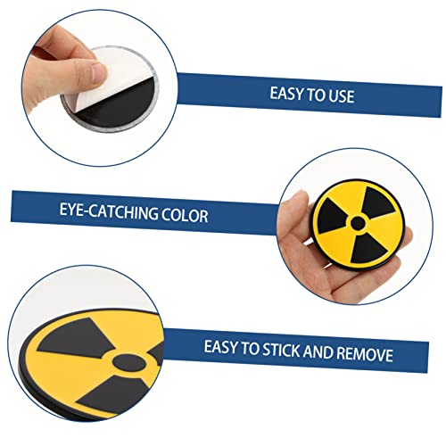 Gogogmee Adesivo de parede adesivo de metal com símbolo nuclear para perigo hospital perigo perigo e