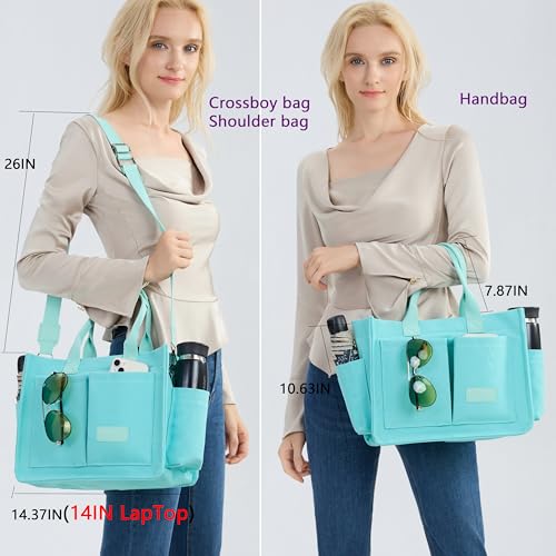 Image of ZHMO Canvas Tote Bag for Women,Women's Bags Crossbody Bags Work Laptop Tote Bag Large Handbags Purse for Travel Nurse Teacher