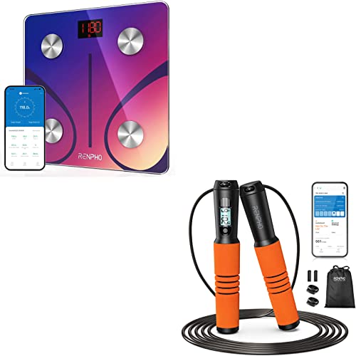 RENPHO Scale for Body Weight, Smart Jump Rope Orange - Home Fitness Guru 41NLN6Jn+kL. SL500 - Home Fitness Guru