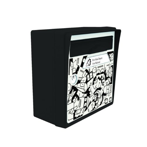 Signée SGCNR-CR001 - Buzón (incluye 2 llaves, 30 x 30 x 16 cm), color blanco y negro